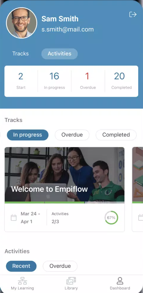 Empiflow onboarding app preview